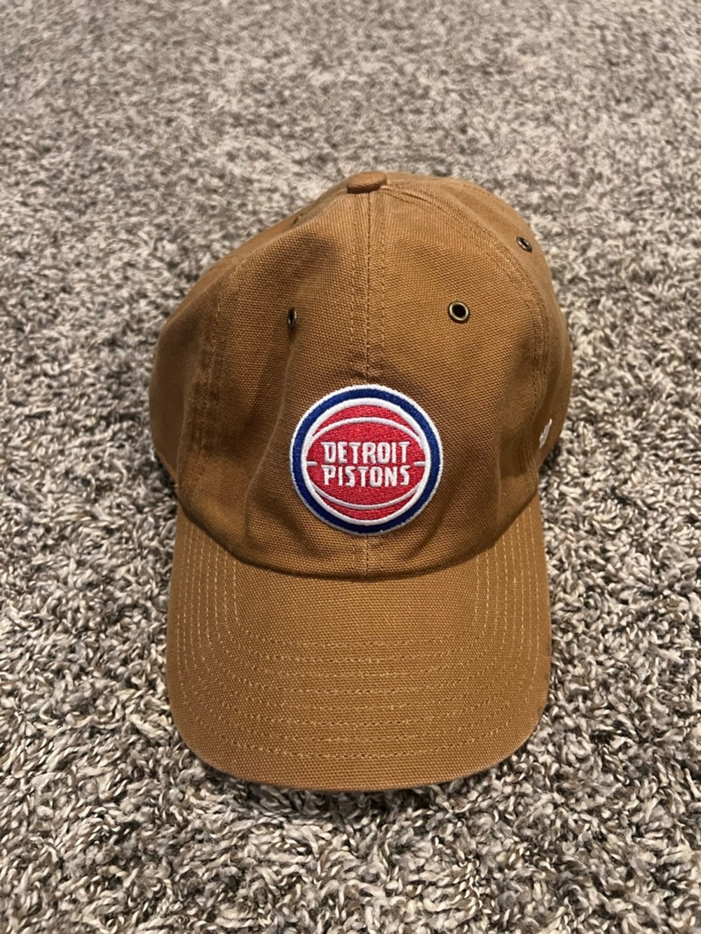 Detroit Pistons Brown Carhartt Baseball Cap